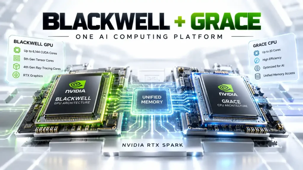 NVIDIA RTX Spark superchip concept combining Blackwell GPU and Grace CPU architecture